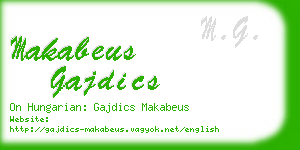 makabeus gajdics business card
